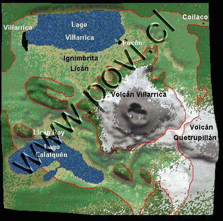 Distribución espacial de la Ignimbrita Licán (13.700 años AP)